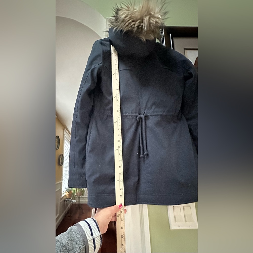 Hollister Heritage Sherpa Lined Parka Coat blue size XS - Picture 9 of 15